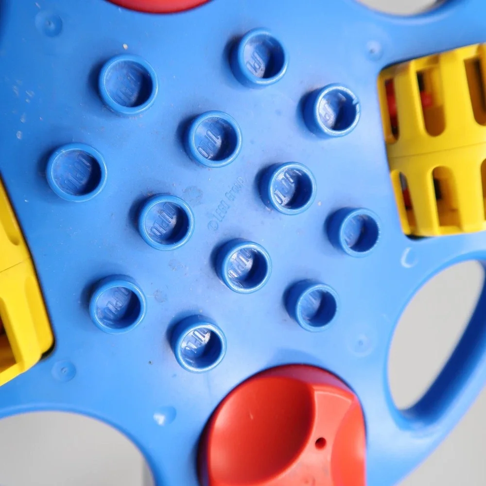 Vintage 1983 Lego Duplo Fish Rattle & Sauser Spinning 2 Piece Set Sensory